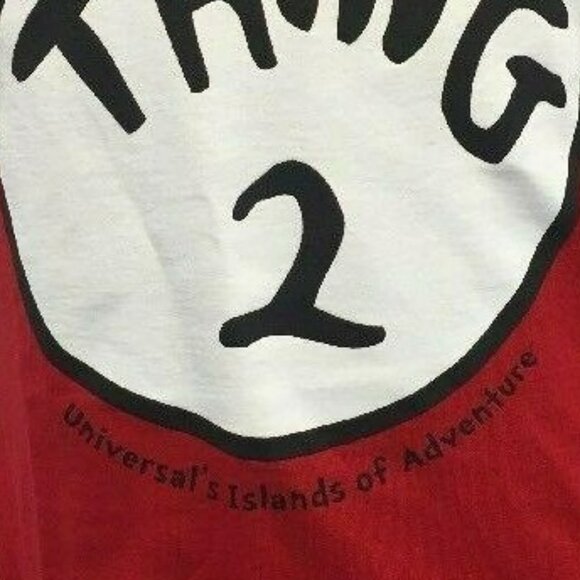 Universal Studios Thing 2 Dr Seuss Mens T-Shirt Size M Red S/S Tee tshirt t shir - Picture 6 of 7